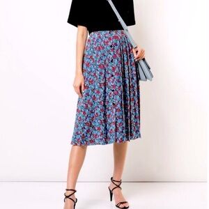 Robert Rodriguez Juliette Floral Pleated Midi Skirt Size 6